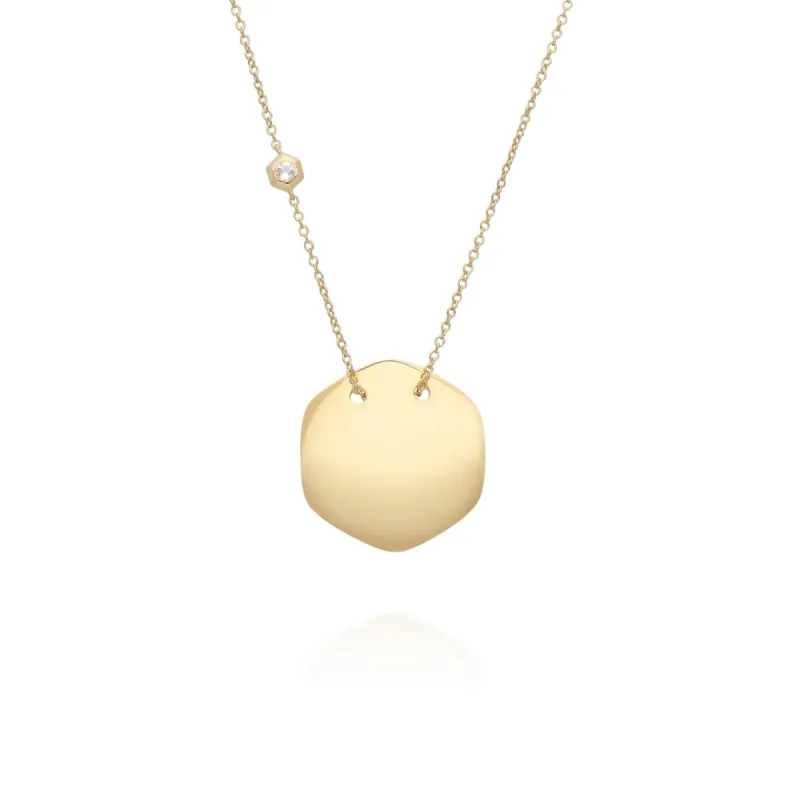 Aquamarine Engravable Necklace in Sterling Silver sold by Gemondo Jewellery
