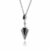 Art Deco Style Style Black Onyx & Marcasite Triangle Drop Earrings & Pendant Set in 925 Sterling Silver sold by Gemondo Jewellery