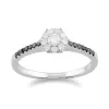 Gemondo 9ct White Gold 0.36ct White & Black Coloured Diamond Cluster Ring sold by Gemondo Jewellery
