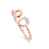 Diamond Pave Asymmetrical Stud Earring & Ring Set in 9ct Rose Gold sold by Gemondo Jewellery