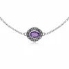 Art Deco Style Oval Amethyst and Marcasite Cluster Silver Ring & Bracelet Set sold by Gemondo Jewellery