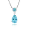 Gemondo 9ct White Gold 1.80ct Blue Topaz Pendant on 45cm Chain sold by Gemondo Jewellery