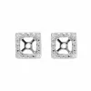 Classic Round Diamond Square Earring Jacket in 9ct White Gold sold by Gemondo Jewellery