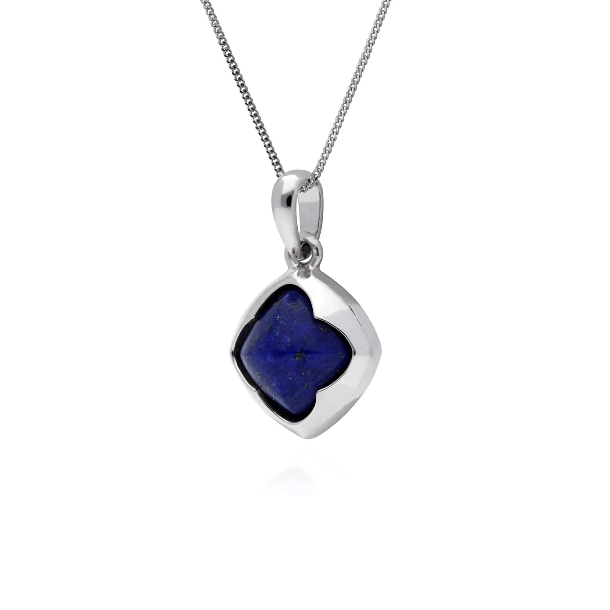 Gemondo Sterling Silver Cushion Lapis Lazuli Pendant on 45cm Chain sold by Gemondo Jewellery product image thumbnail 2