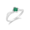Gemondo 9ct White Gold 0.23ct Emerald Floral Ring sold by Gemondo Jewellery