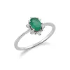Gemondo 9ct White Gold 0.47ct Emerald & Diamond Oval Cluster Ring sold by Gemondo Jewellery