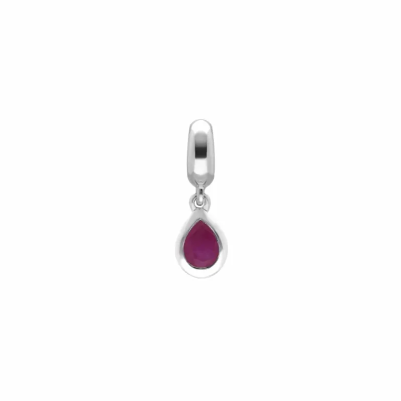 Achievement 'Compatible Passion' Sterling Silver Ruby Charm sold by Gemondo Jewellery