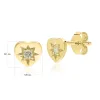 ECFEW™ 'The Liberator' Peridot Heart Stud Earrings in 9ct Yellow Gold sold by Gemondo Jewellery