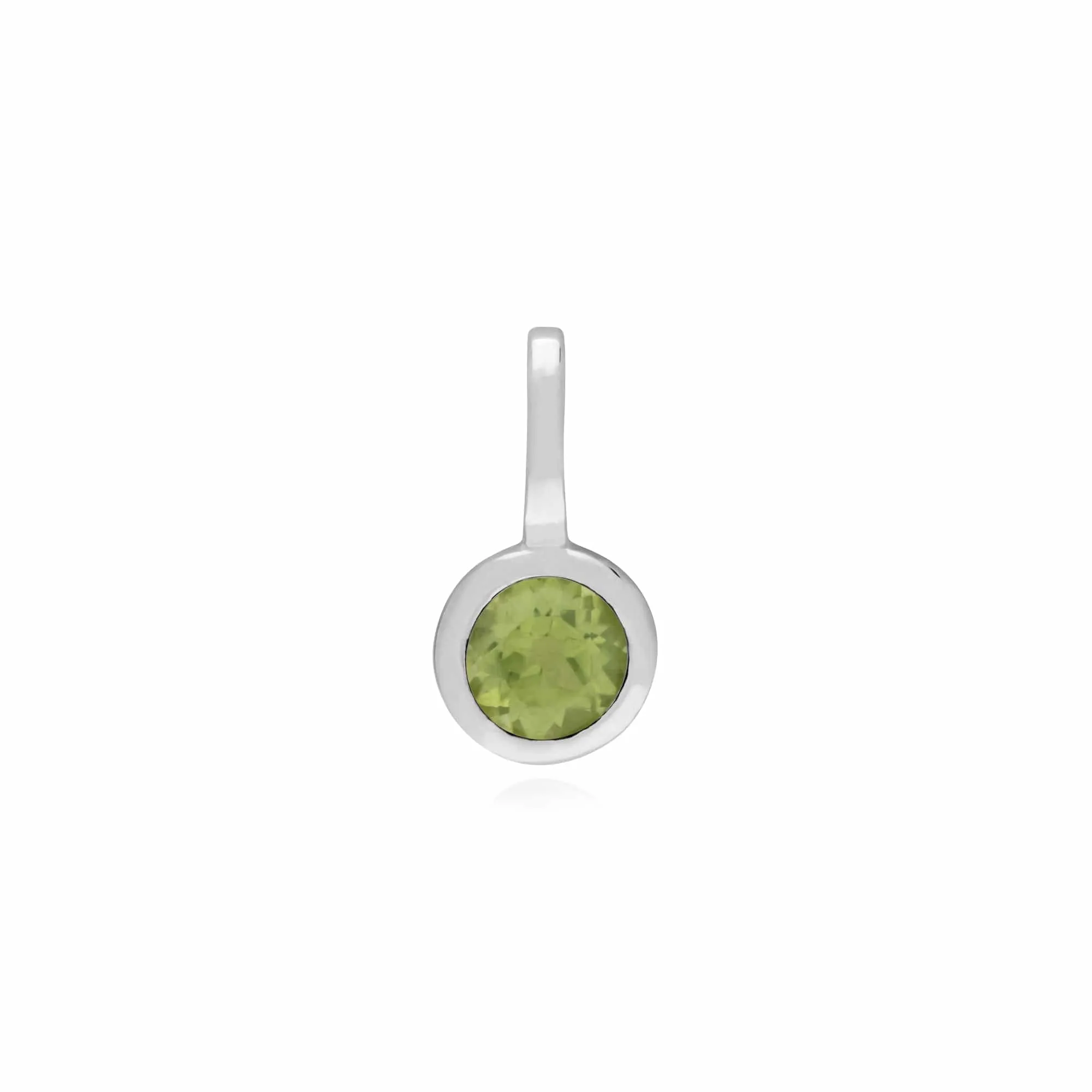 Classic Heart Lock Pendant & Peridot Charm in 925 Sterling Silver sold by Gemondo Jewellery product image thumbnail 2