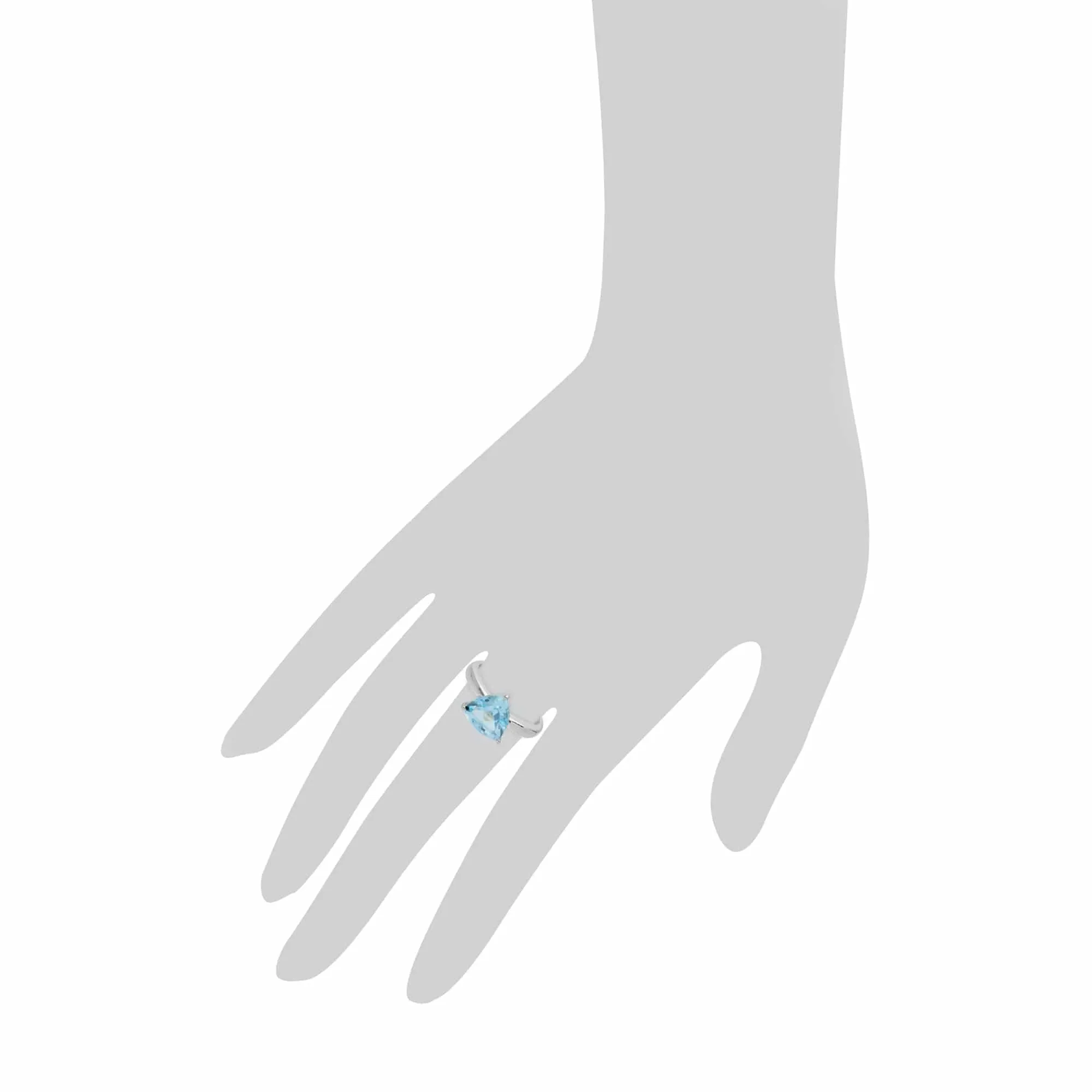 Geometric Trillion Blue Topaz Triangle Prism Ring in 925 Sterling Silver sold by Gemondo Jewellery product image thumbnail 4
