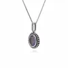 Gemondo Sterling Silver Amethyst & Marcasite Oval Pendant with 45cm Chain sold by Gemondo Jewellery