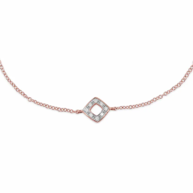 Gemondo 9ct Rose Gold 3pt Diamond 19cm Bracelet sold by Gemondo Jewellery