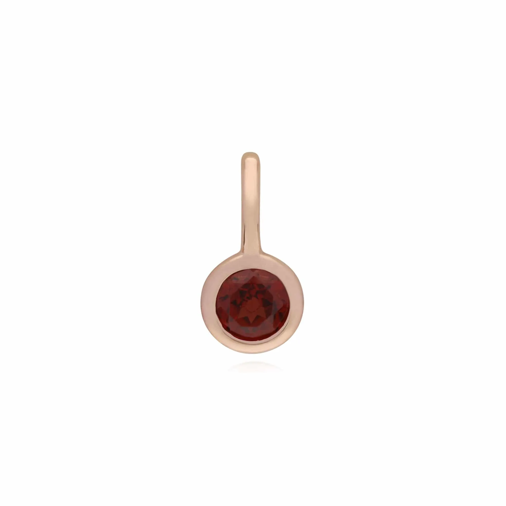 Gemondo Rose Gold Plated Sterling Silver Garnet Charm sold by Gemondo Jewellery