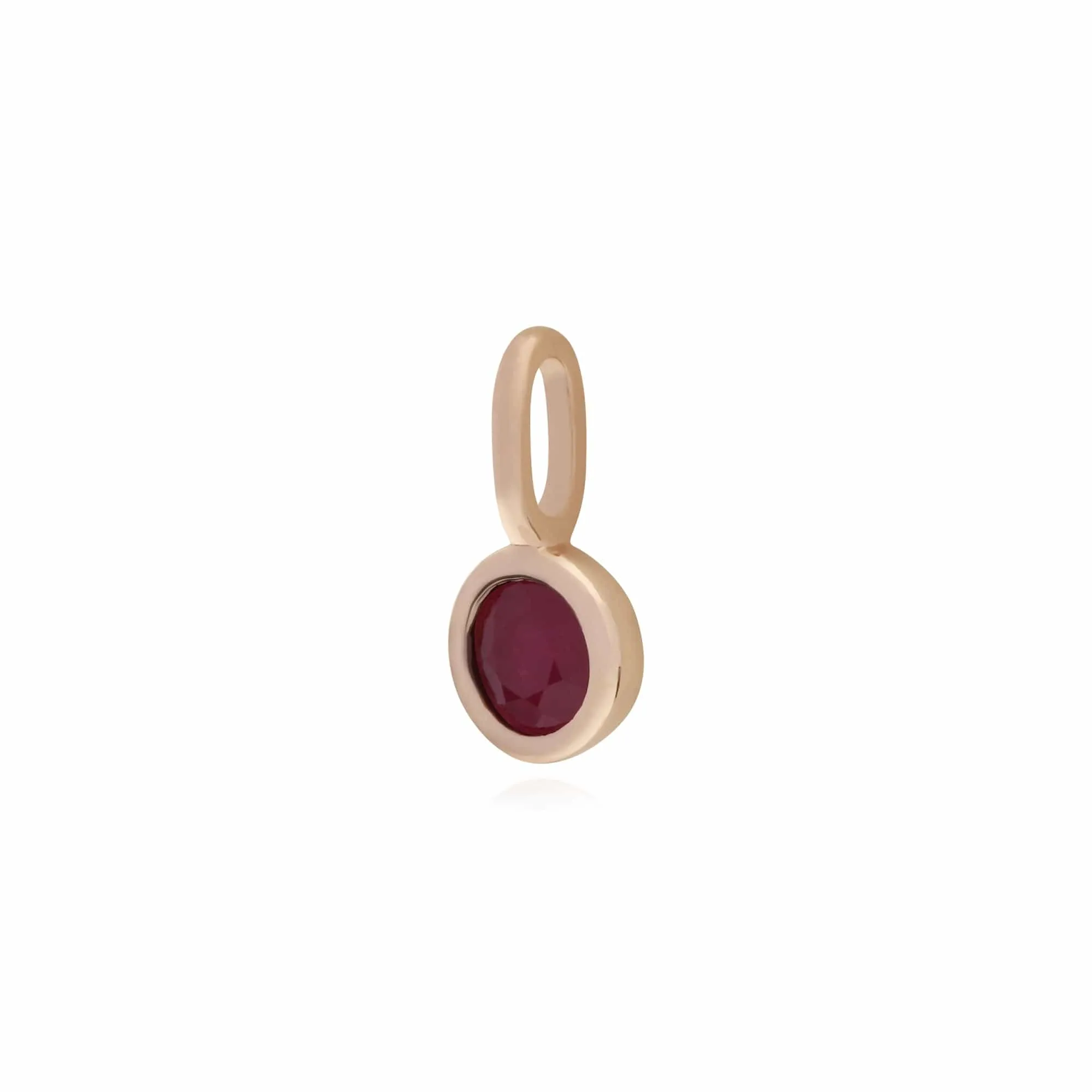 Gemondo Rose Gold Plated Sterling Silver Garnet Charm sold by Gemondo Jewellery product image thumbnail 2