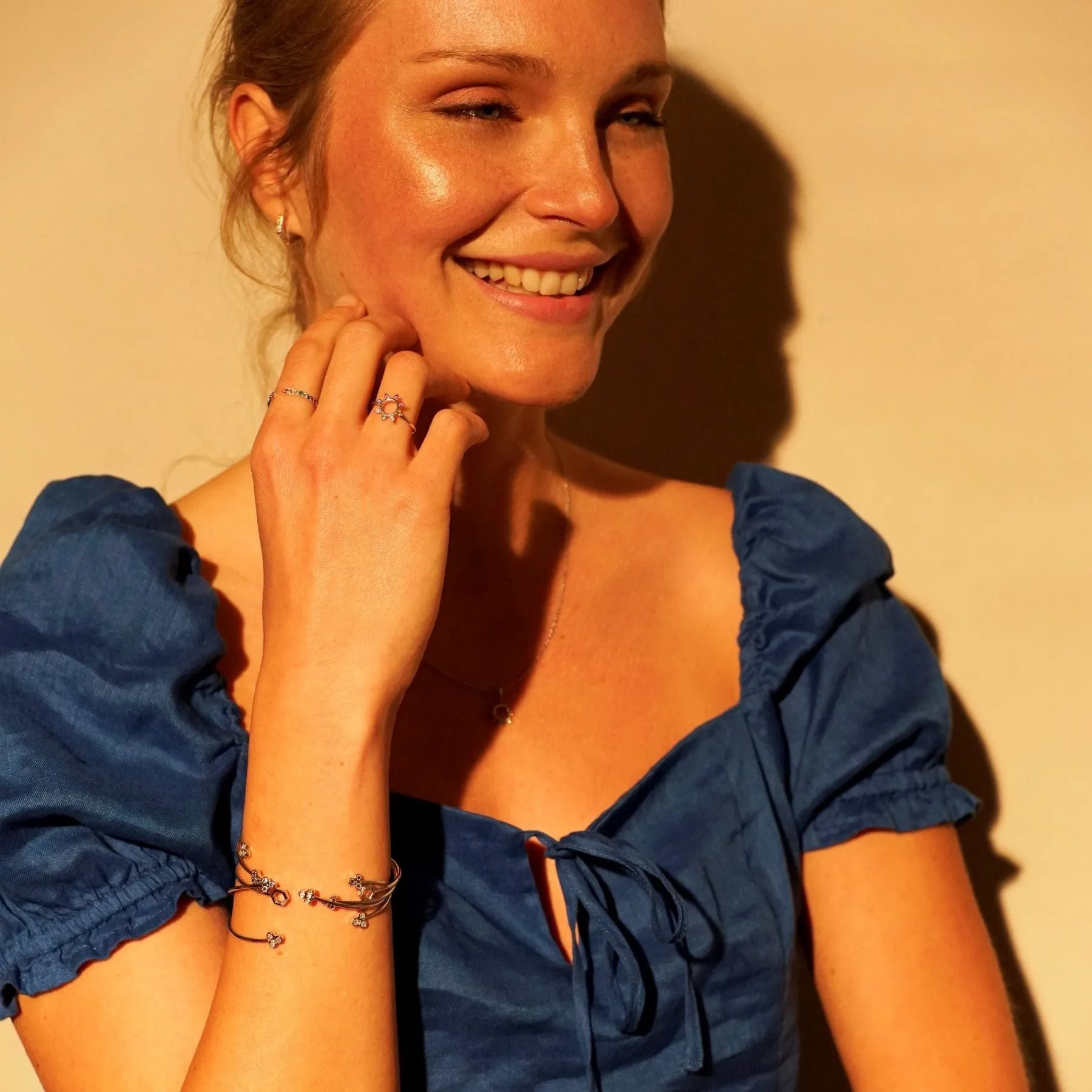 Rainbow Sunburst Ring in 925 Sterling Silver sold by Gemondo Jewellery product image thumbnail 2