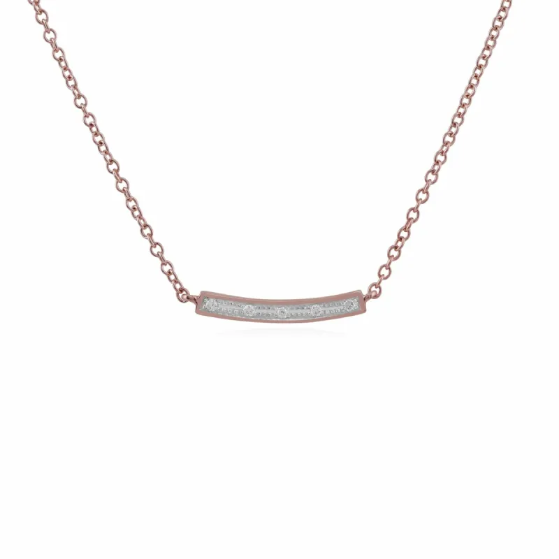 Gemondo 9ct Rose Gold 2pt Diamond 45cm Necklace sold by Gemondo Jewellery
