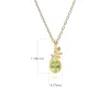 O Leaf Peridot & Diamond Pendant In 9ct Yellow Gold sold by Gemondo Jewellery