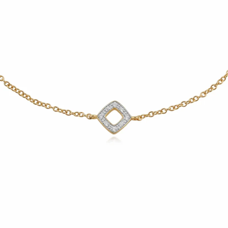 Gemondo 9ct Yellow Gold 3pt Diamond 19cm Bracelet sold by Gemondo Jewellery