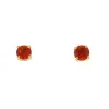 Classic Round Fire Opal Stud Earrings with Detachable Diamond Halo Ear Jacket in 9ct Yellow Gold sold by Gemondo Jewellery