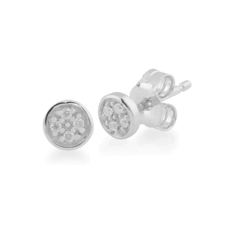 Gemondo 9ct White Gold 3pt Diamond Round Stud Earrings sold by Gemondo Jewellery