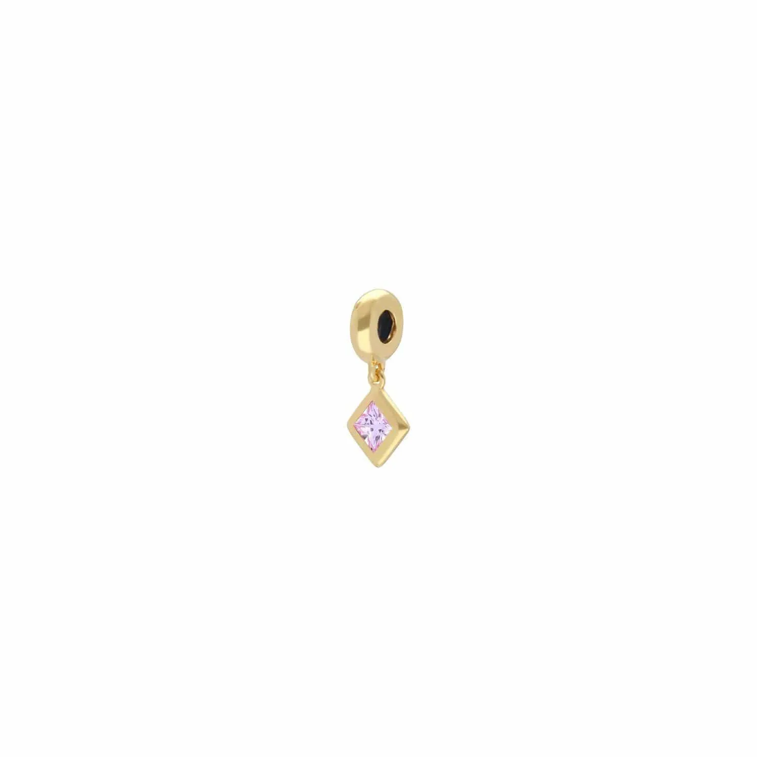 Achievement 'Stone of Fortune' Gold Plated Pink Sapphire Charm sold by Gemondo Jewellery product image thumbnail 2