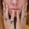 Zodiac Black Onyx Sagittarius Flip Ring in 18ct Gold Plated Silver sold by Gemondo Jewellery