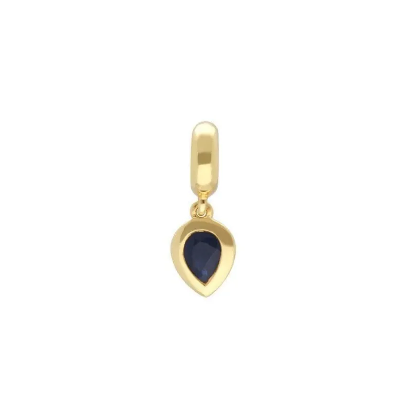 Achievement 'Stone of Confidence' Gold Plated Sapphire Charm sold by Gemondo Jewellery
