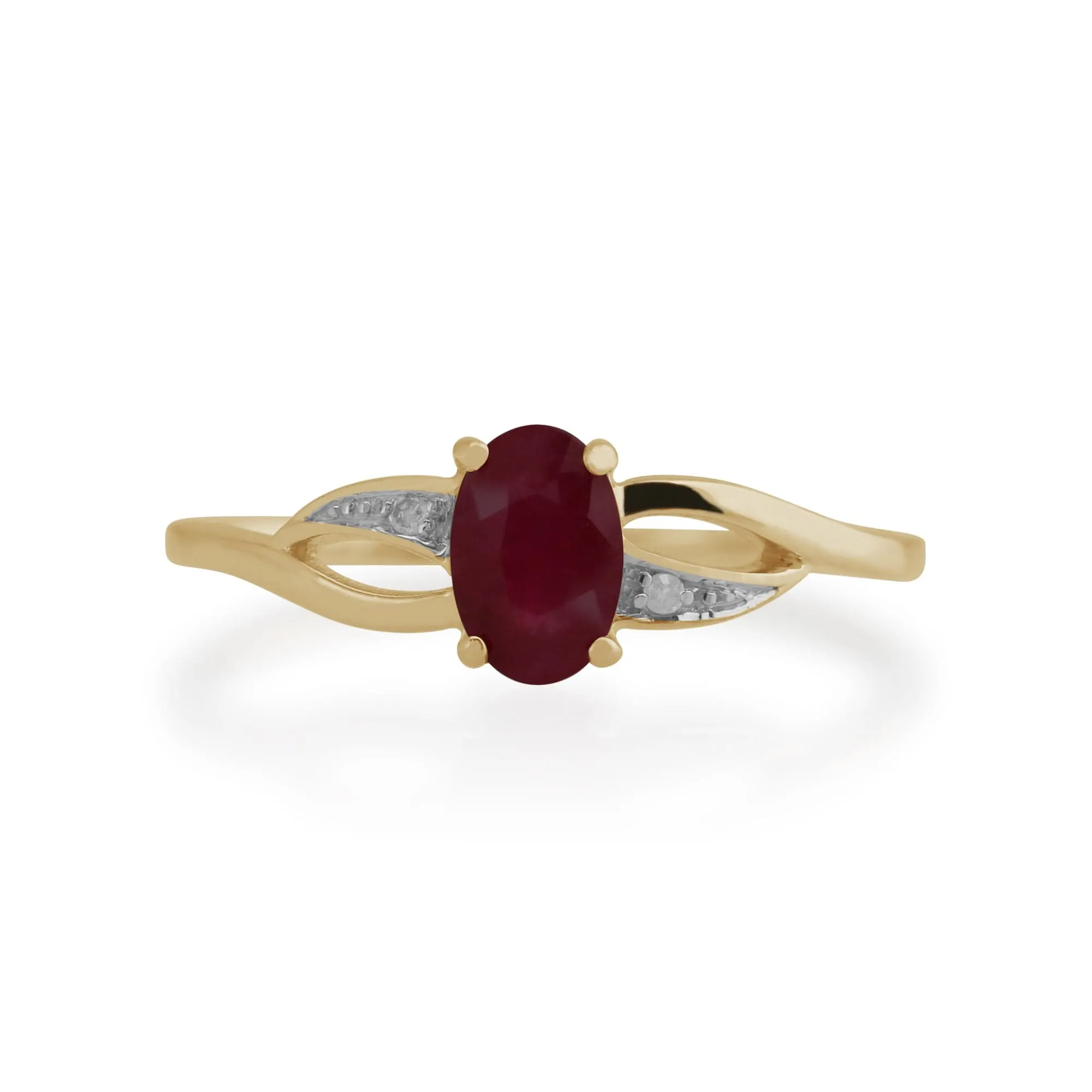 Gemondo 9ct Yellow Gold 0.63ct Ruby & Diamond Ring sold by Gemondo Jewellery product image thumbnail 2