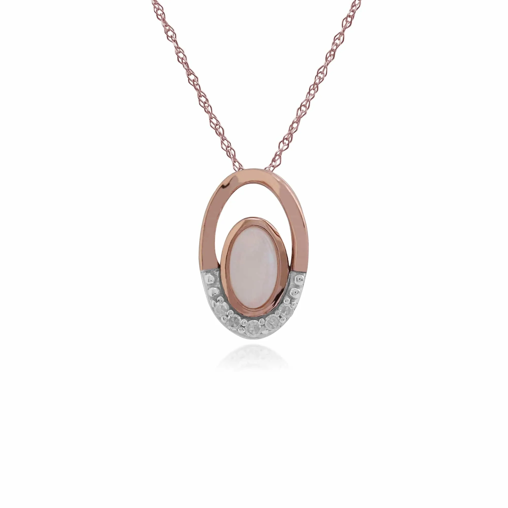 Classic Marquise Opal Cabochon Pendant & Ring Set in 9ct Yellow Gold sold by Gemondo Jewellery product image thumbnail 2