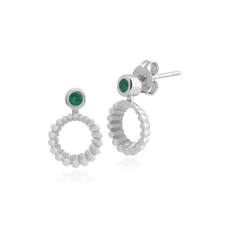 Gemondo 925 Sterling Silver 0.14ct Emerald Drop Earrings sold by Gemondo Jewellery