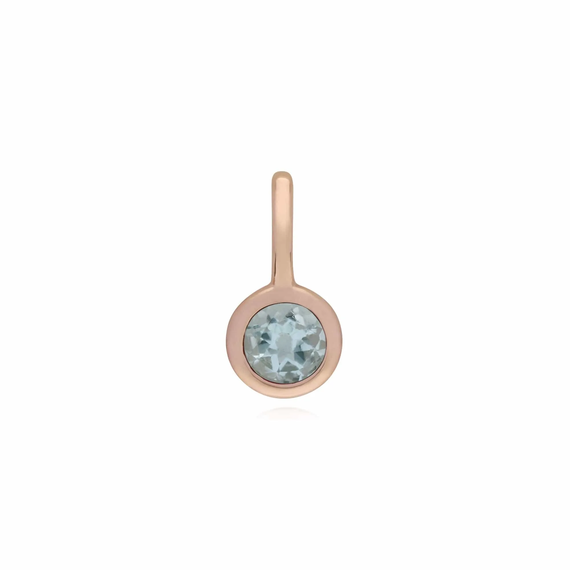 Gemondo Rose Gold Plated Sterling Silver Aquamarine Charm sold by Gemondo Jewellery