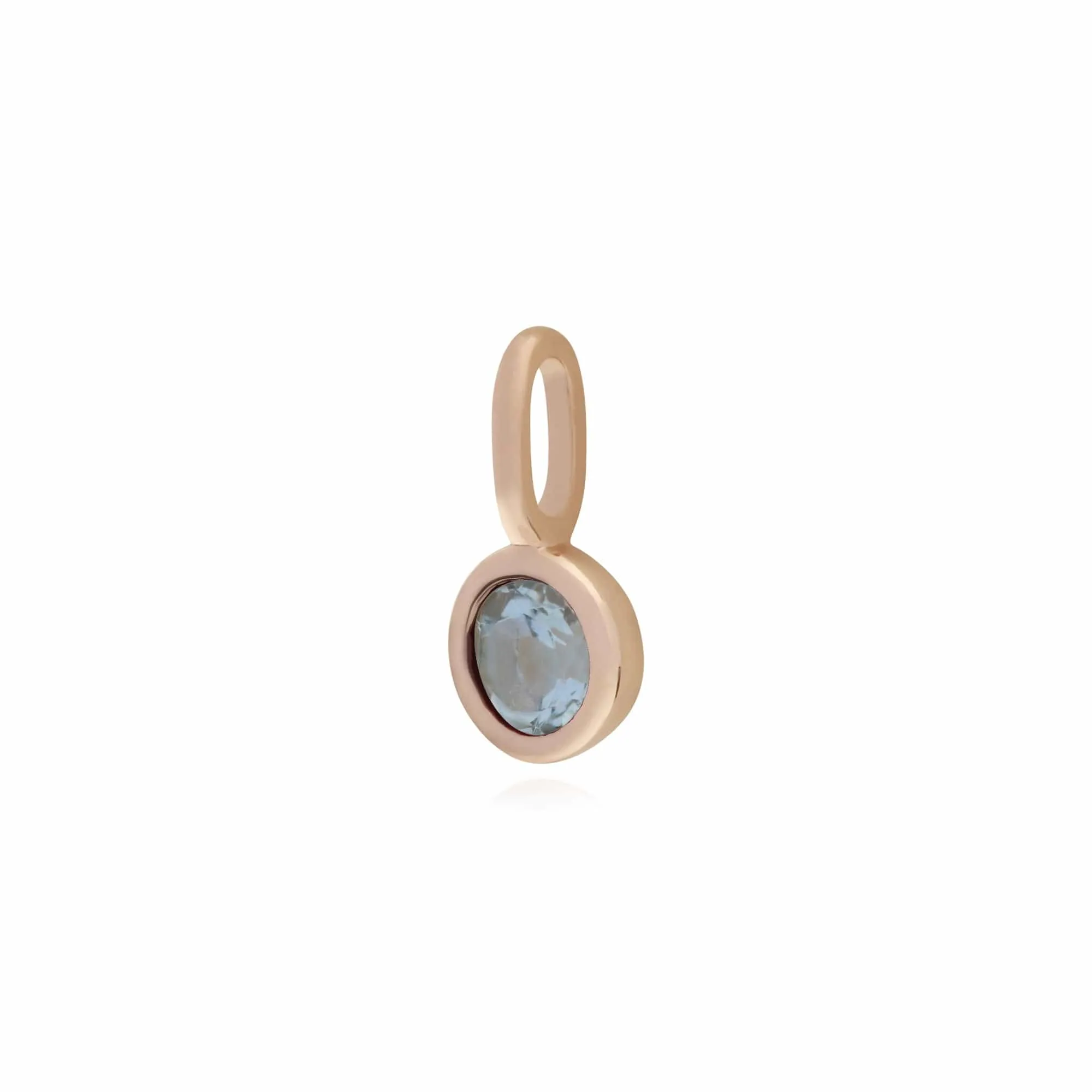 Gemondo Rose Gold Plated Sterling Silver Aquamarine Charm sold by Gemondo Jewellery product image thumbnail 2