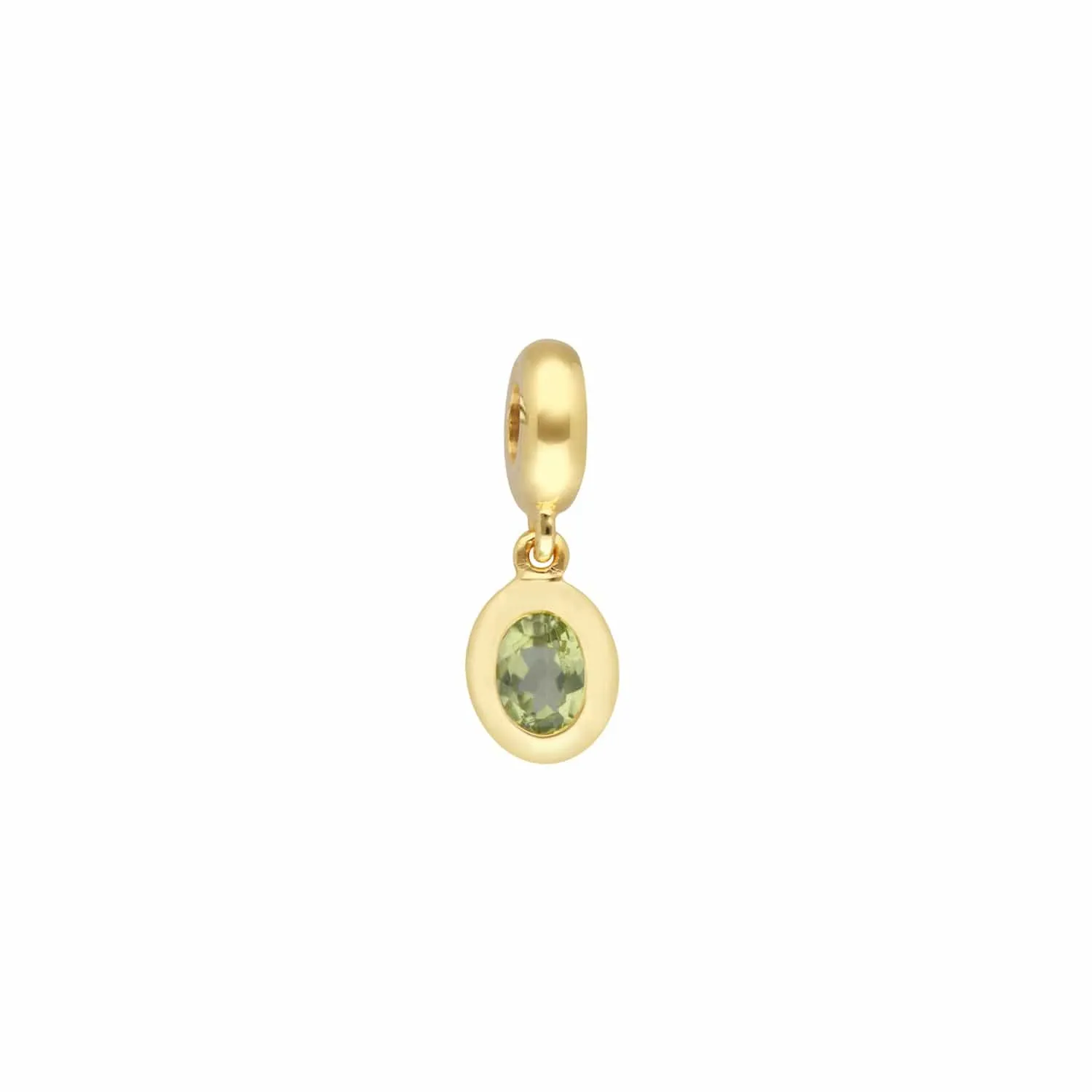 Achievement 'Rock Solid Sisterhood' Gold Plated Peridot Charm sold by Gemondo Jewellery