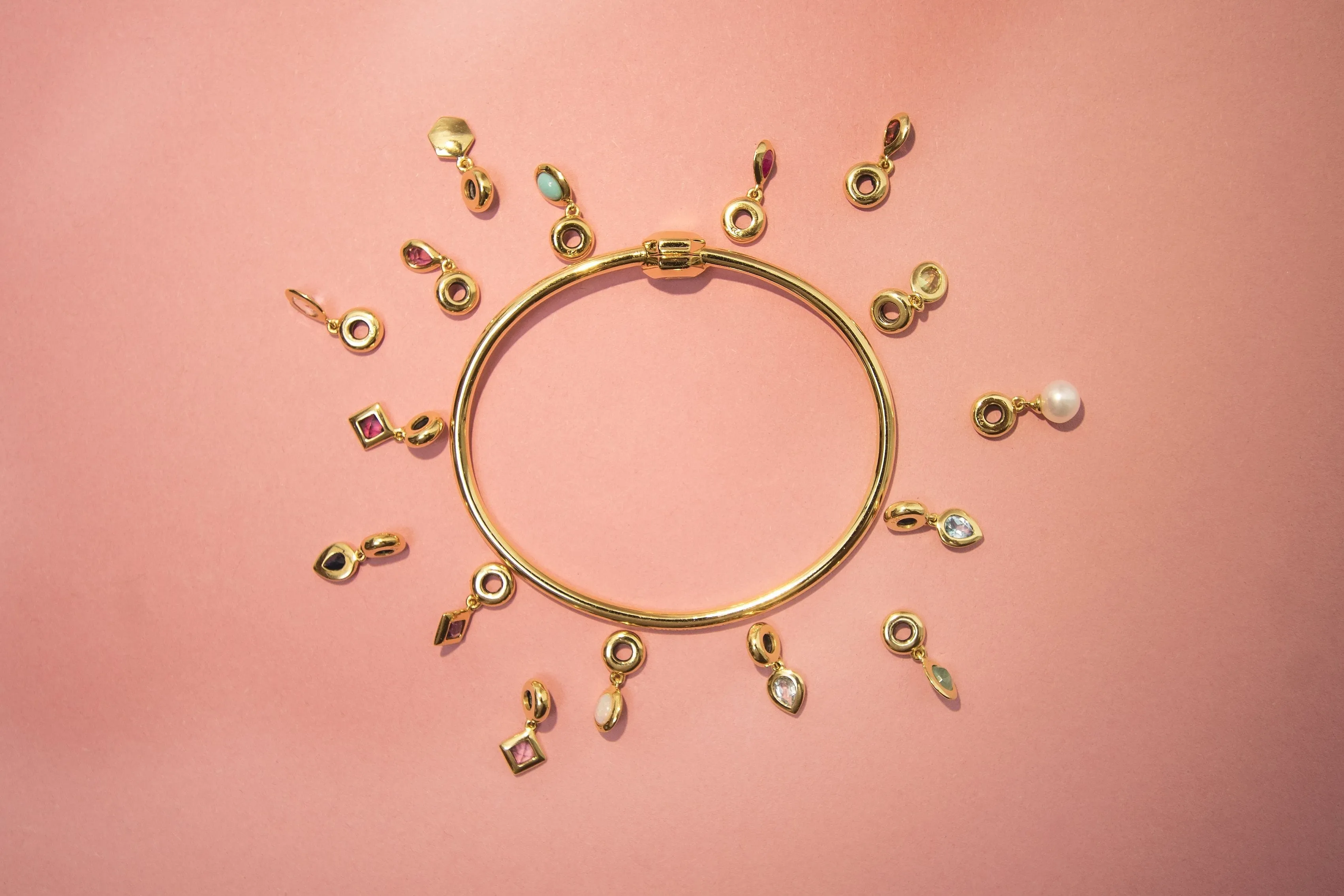 Achievement 'Rock Solid Sisterhood' Gold Plated Peridot Charm sold by Gemondo Jewellery product image thumbnail 2