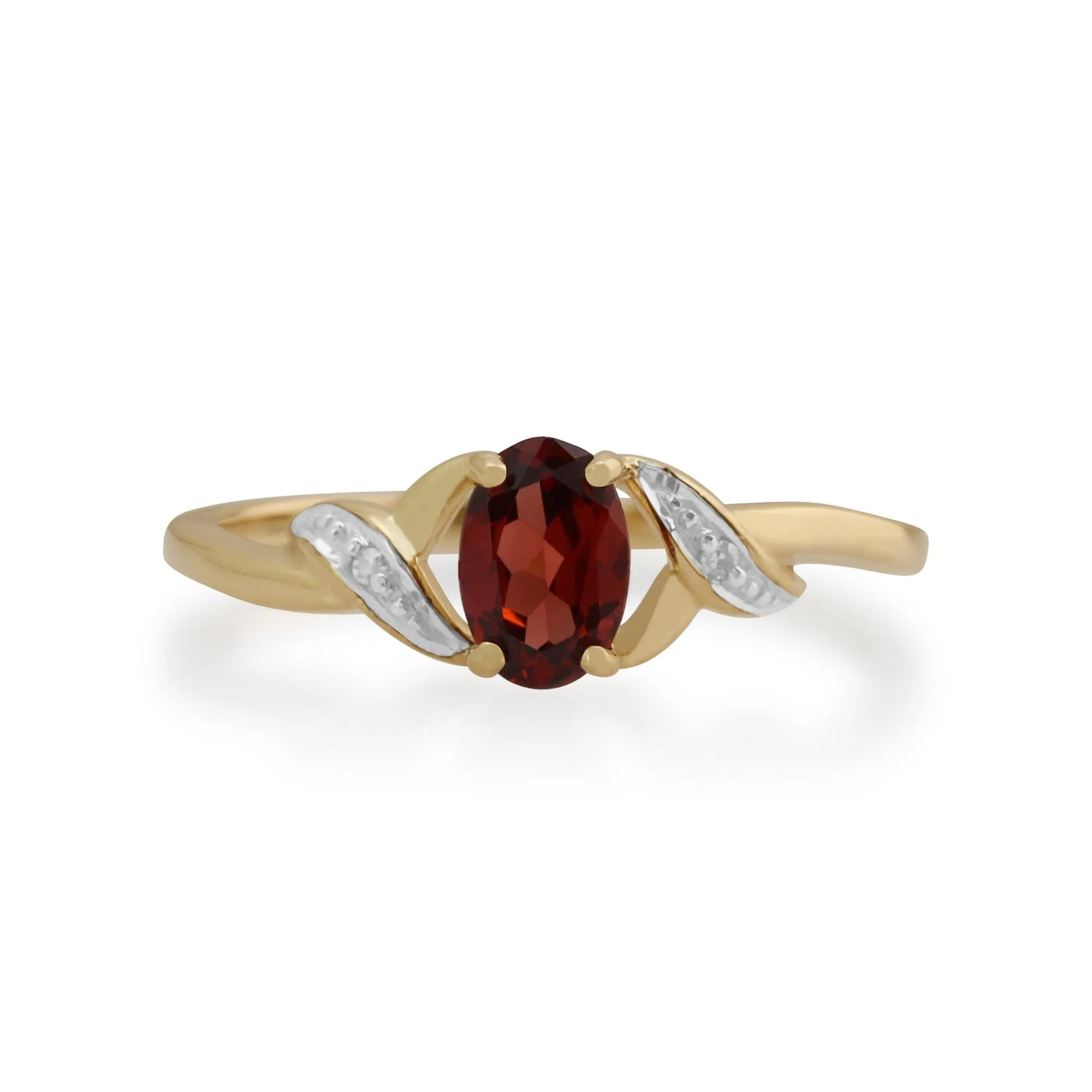 Gemondo 9ct Yellow Gold 0.55ct Garnet & Diamond Ring sold by Gemondo Jewellery product image thumbnail 2