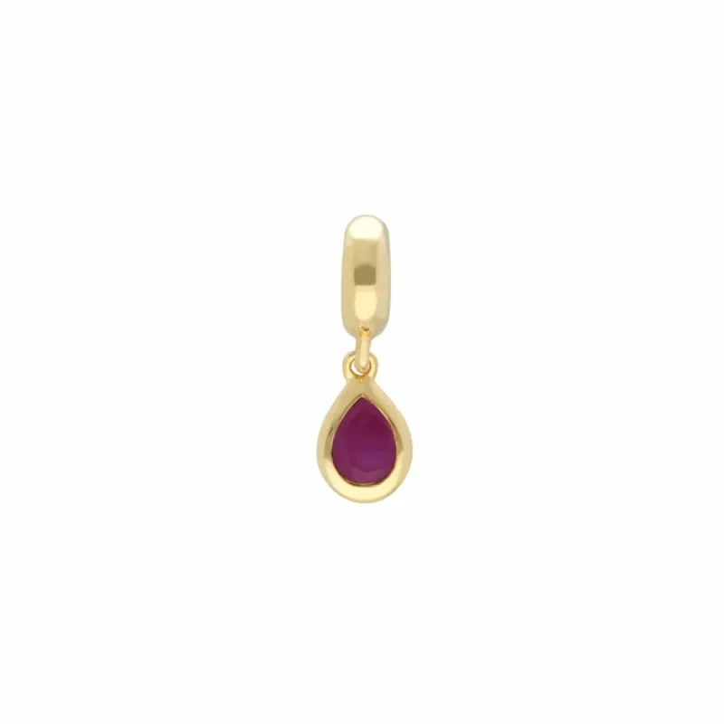 Achievement 'Compatible Passion' Gold Plated Ruby Charm sold by Gemondo Jewellery