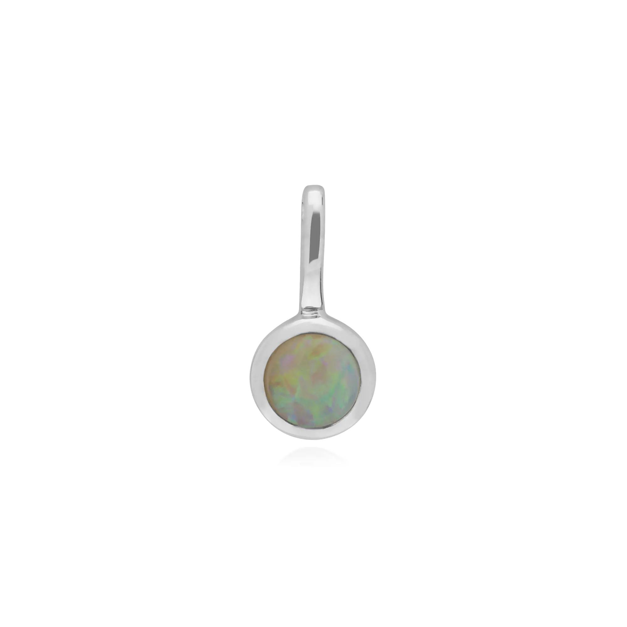 Gemondo Sterling Silver Single Stone Opal Charm sold by Gemondo Jewellery