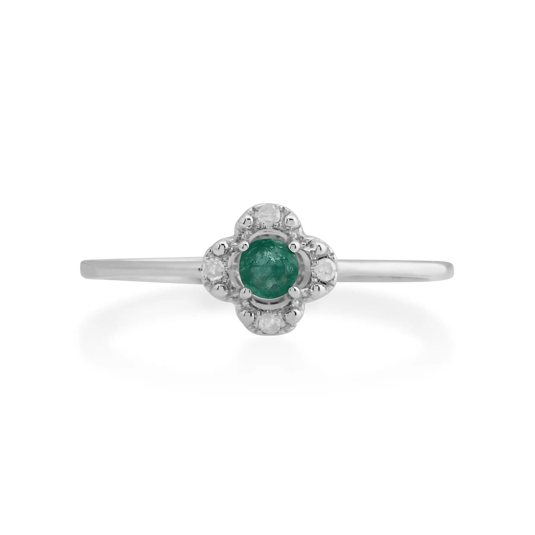Gemondo 925 Sterling Silver 0.18ct Emerald Ring sold by Gemondo Jewellery product image thumbnail 2