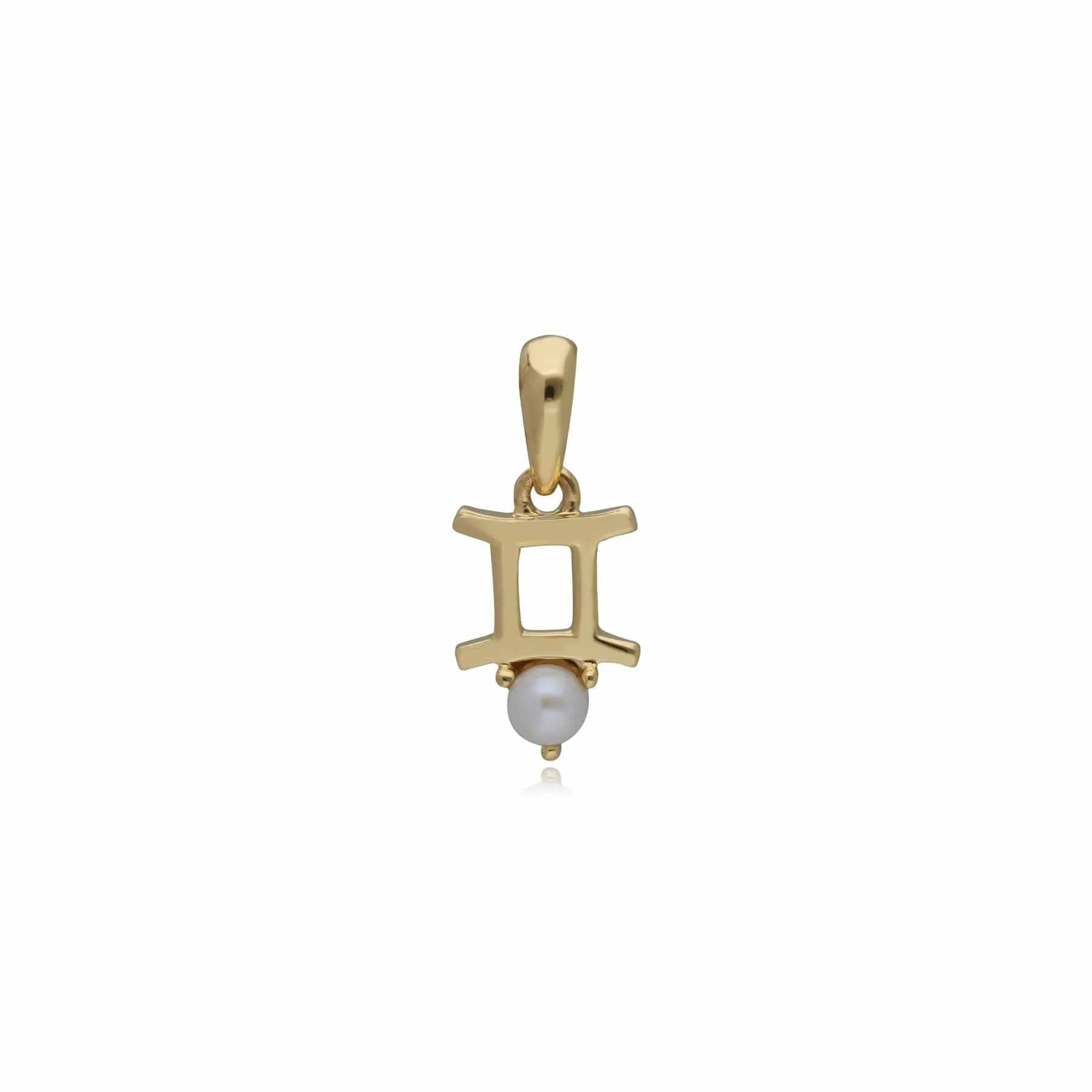 Pearl Gemini Zodiac Charm Necklace in 9ct Yellow Gold sold by Gemondo Jewellery product image thumbnail 3