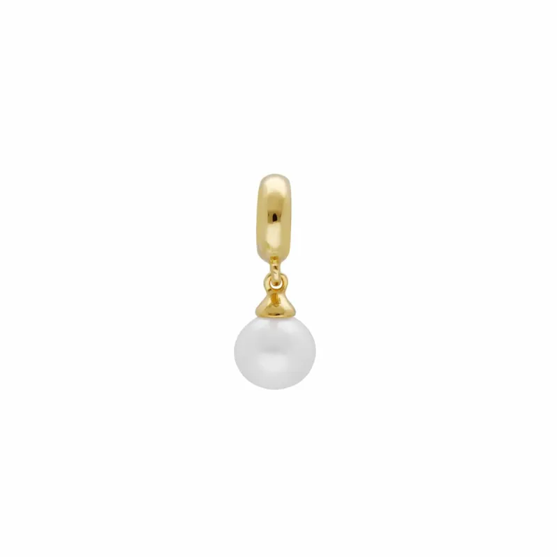 Achievement 'Stone of Purity' Gold Plated Pearl Charm sold by Gemondo Jewellery