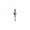 Gemondo Rose Gold Plated Sterling Silver Garnet Small Key Charm sold by Gemondo Jewellery