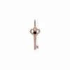 Gemondo Rose Gold Plated Sterling Silver Garnet Small Key Charm sold by Gemondo Jewellery