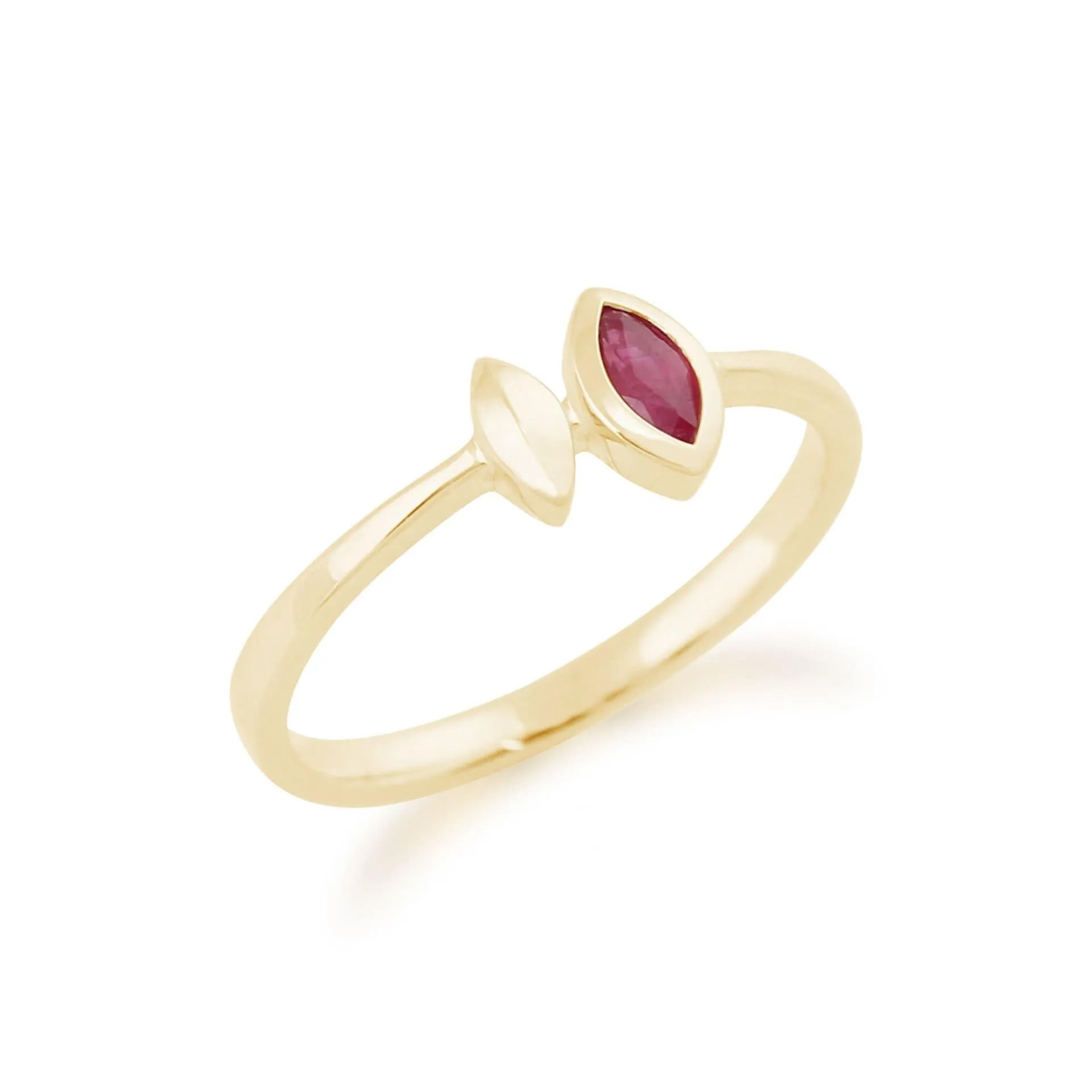 Gemondo 9ct Yellow Gold 0.15ct Ruby Ring sold by Gemondo Jewellery product image thumbnail 2