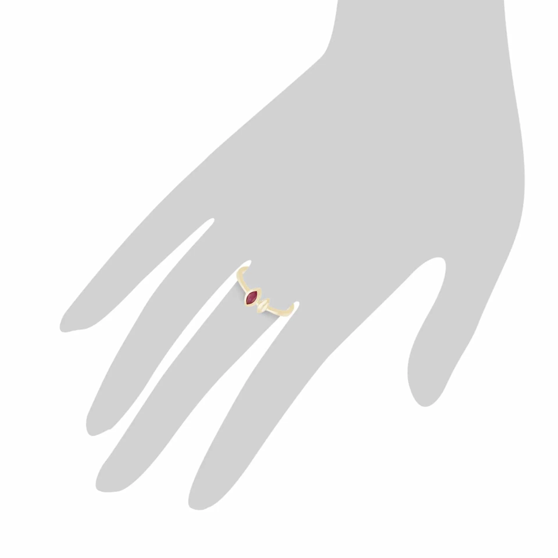 Gemondo 9ct Yellow Gold 0.15ct Ruby Ring sold by Gemondo Jewellery product image thumbnail 3