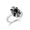 Gemondo 925 Sterling Silver Art Deco Black Onyx & Marcasite Ring sold by Gemondo Jewellery