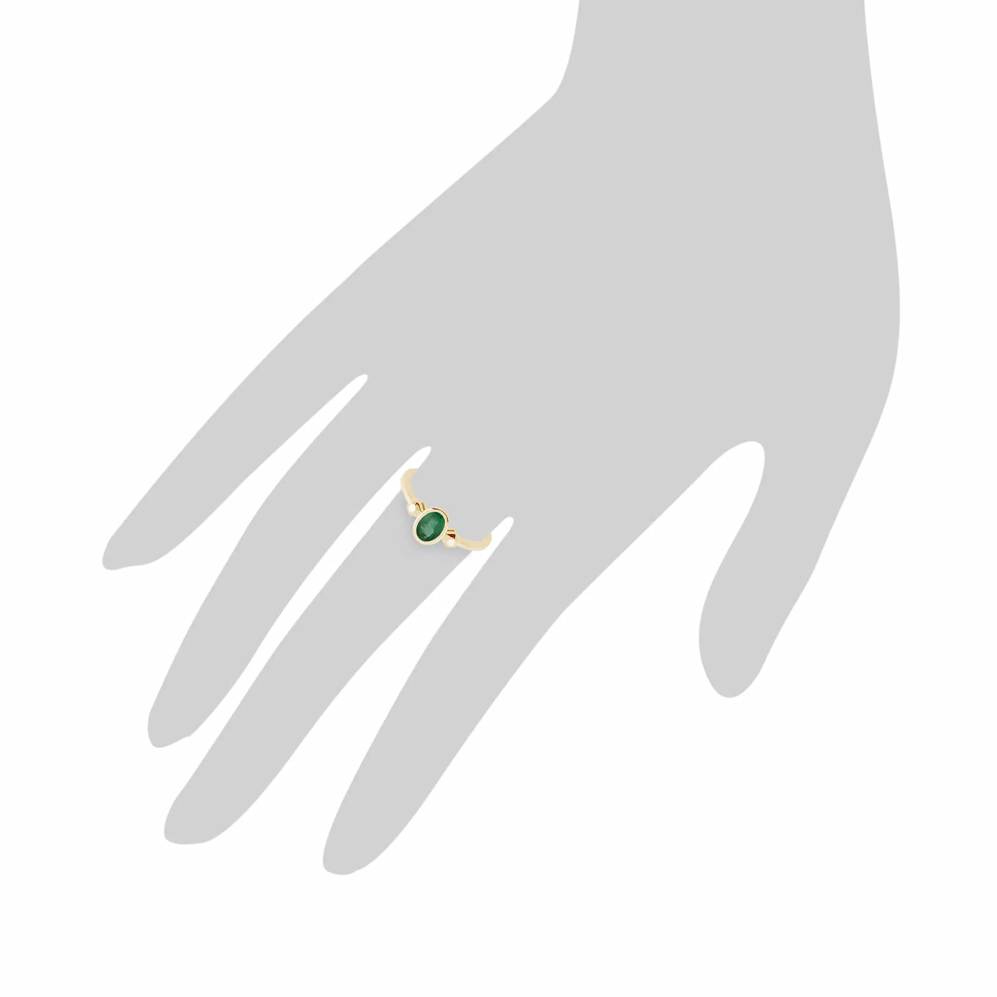 Gemondo 9ct Yellow Gold 0.47ct Emerald Ring sold by Gemondo Jewellery product image thumbnail 3