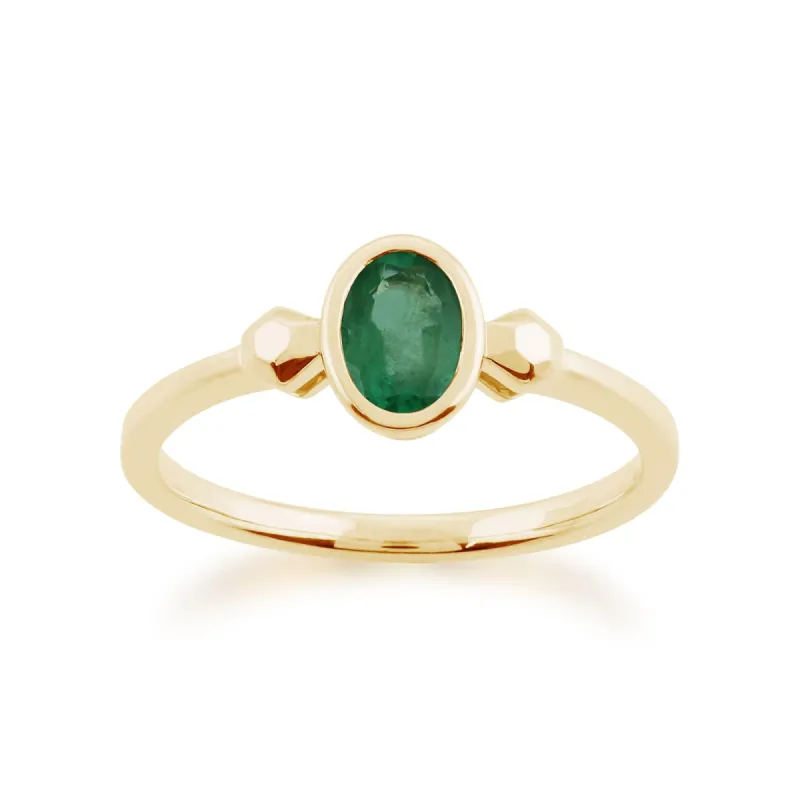 Gemondo 9ct Yellow Gold 0.47ct Emerald Ring sold by Gemondo Jewellery