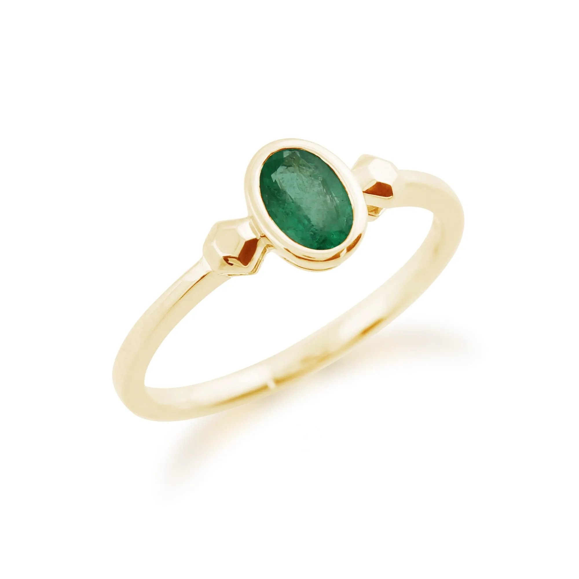 Gemondo 9ct Yellow Gold 0.47ct Emerald Ring sold by Gemondo Jewellery product image thumbnail 2