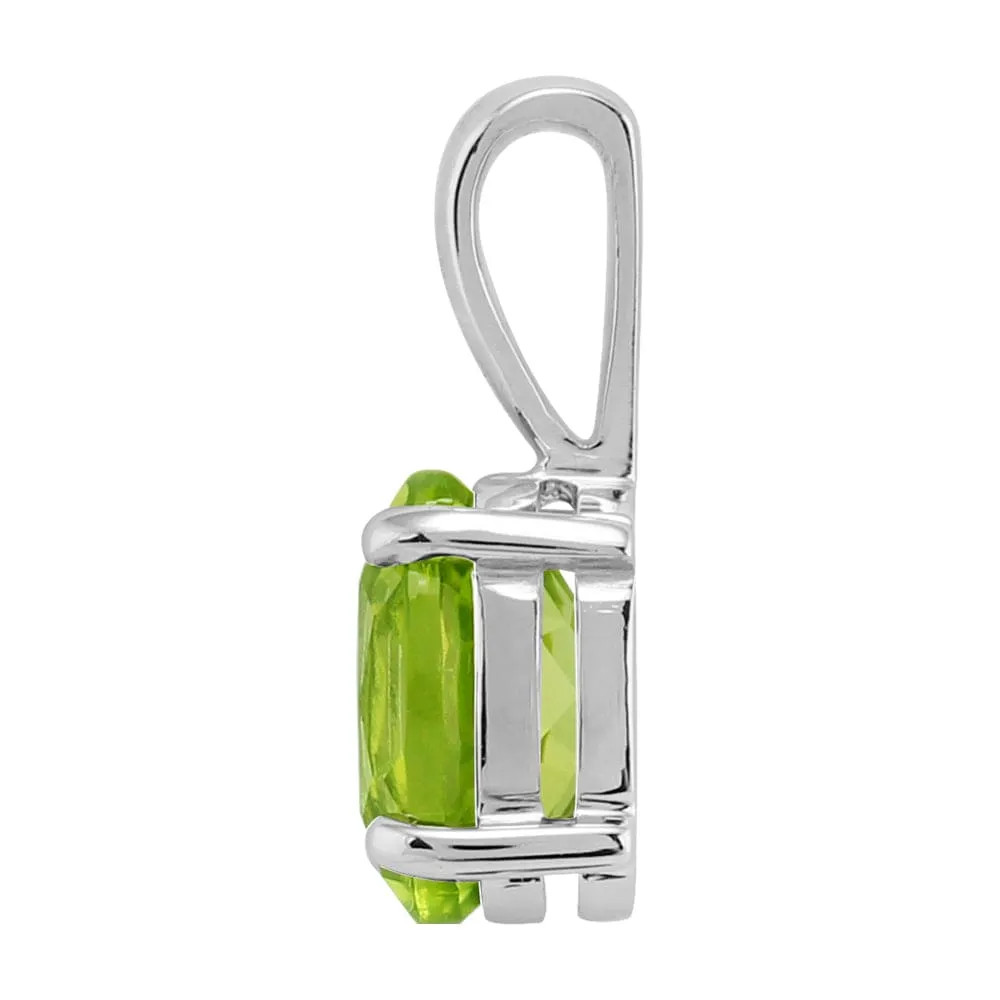 Classic Oval Peridot Pendant in 9ct White Gold sold by Gemondo Jewellery product image thumbnail 3