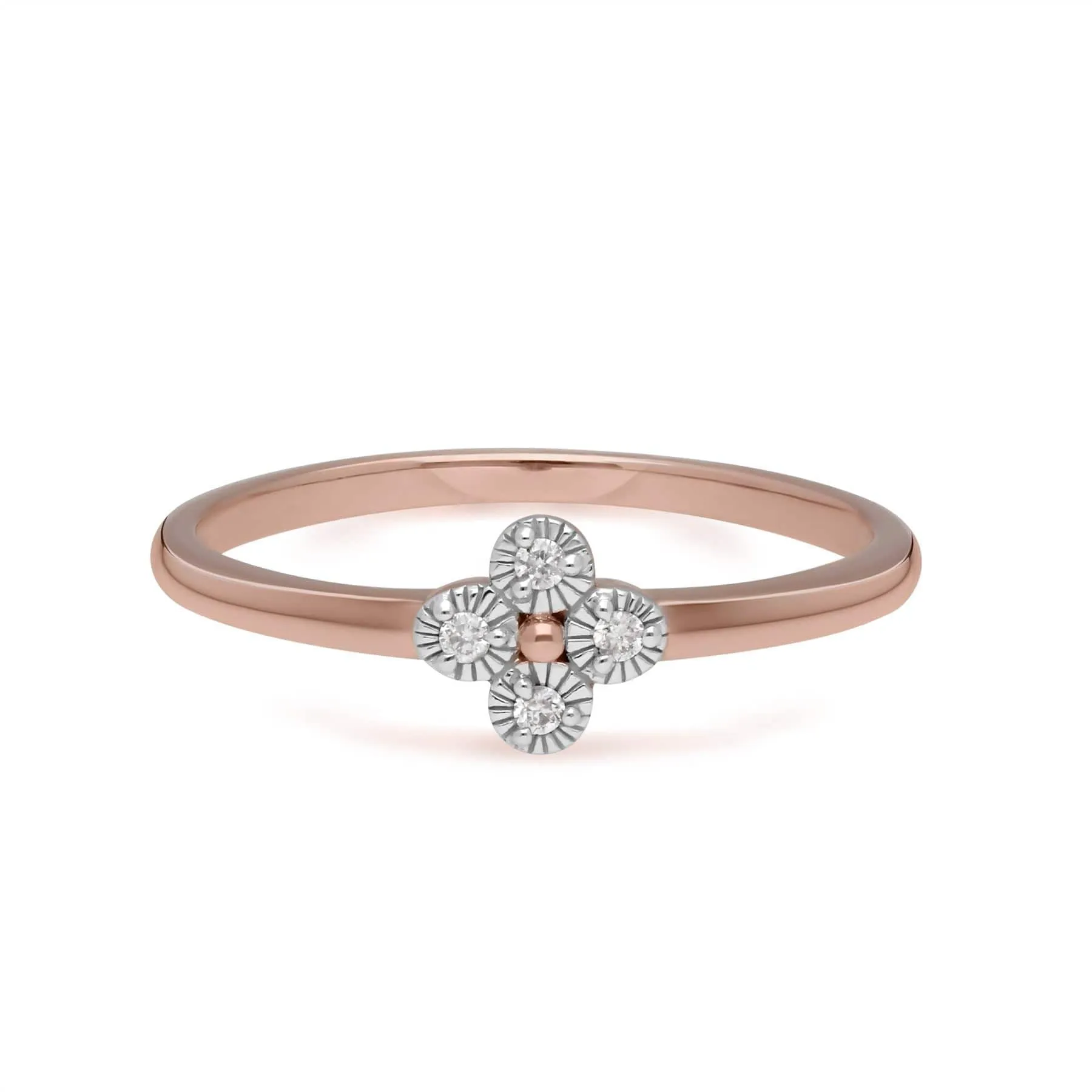 Diamond Flowers Ring in 9ct Rose Gold sold by Gemondo Jewellery product image thumbnail 3